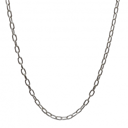 Lantisor argint cu zale ovale - unisex - Madammi.ro
