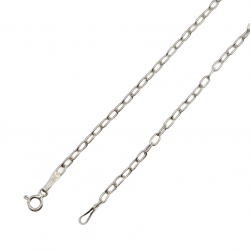 Lantisor argint cu zale ovale - unisex - Madammi.ro