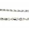 Lantisor argint  plat placat cu rodiu - colier impletit - glamour - Madammi.ro