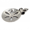 Pandantiv din argint cu aspect vintage - accente etnice-model floral- India