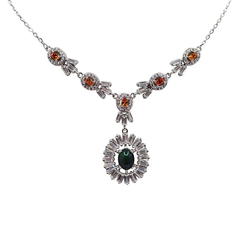 Colier din argint cu montura de opal - Madammi.ro