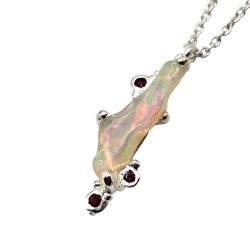 Colier din argint cu montura de opal - Madammi.ro