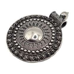 Pandantiv din argint cu aspect vintage - mandala-solar- India