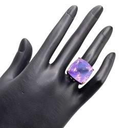 Inel din argint cu cuart lavanda - Madammi.ro