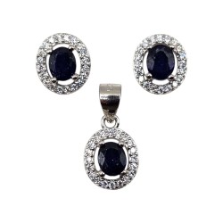 Set din argint cu safir - Madammi.ro