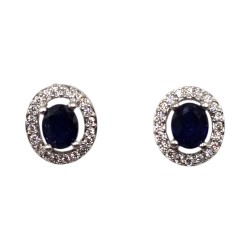 Set din argint cu safir - Madammi.ro