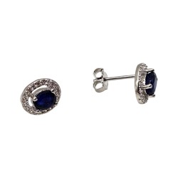 Set din argint cu safir - Madammi.ro