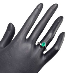 Inel din argint cu montura de onix verde - Madammi.ro