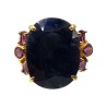 Inel argint cu safir 24ct - Madammi.ro