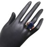 Inel argint cu safir 24ct - Madammi.ro