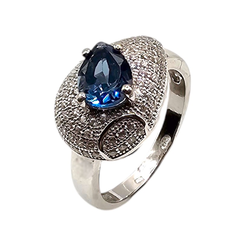 Inel argint cu London topaz  - Madammi.ro