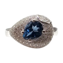 Inel argint cu London topaz  - Madammi.ro