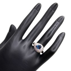 Inel argint cu London topaz  - Madammi.ro