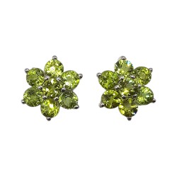 Cercei argint cu peridot - Madammi.ro