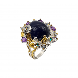 Inel din argint cu safir albastru 30ct - Madammi.ro