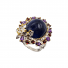 Inel din argint cu safir albastru 45ct  - Madammi.ro