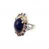 Inel din argint cu safir albastru 45ct  - Madammi.ro