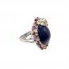 Inel din argint cu safir albastru 45ct  - Madammi.ro
