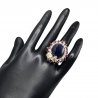 Inel din argint cu safir albastru 45ct  - Madammi.ro