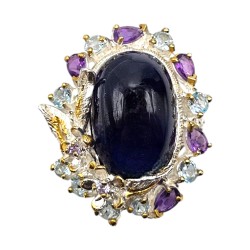 Inel din argint cu safir 40ct  - Madammi.ro