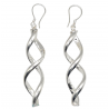Cercei oversized din argint lucios - model spirala - Madammi.ro