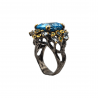 Inel din argint cu swiss blue topaz - Madammi.ro