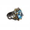 Inel din argint cu swiss blue topaz - Madammi.ro