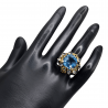 Inel din argint cu swiss blue topaz - Madammi.ro