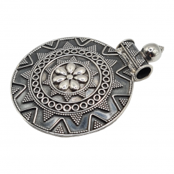 Pandantiv din argint cu aspect vintage - mandala-solar- India