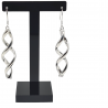 Cercei oversized din argint lucios - model spirala - Madammi.ro