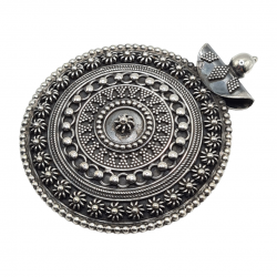 Pandantiv din argint cu aspect vintage - mandala-solar- India