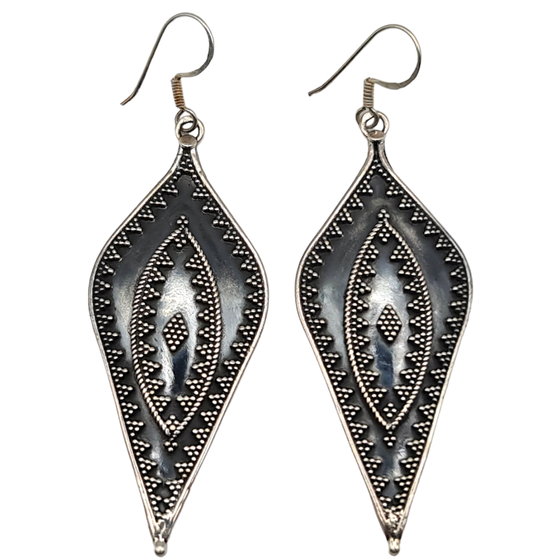 Cercei lungi din argint granulat cu aspect vintage-accente etnice-India-cercei argint ieftini-bijuterii ieftine argint-Madammi.r Cercei lungi din argint granulat cu aspect vintage-accente etnice-India-cercei argint ieftini-bijuterii ieftine argint-Madammi.r