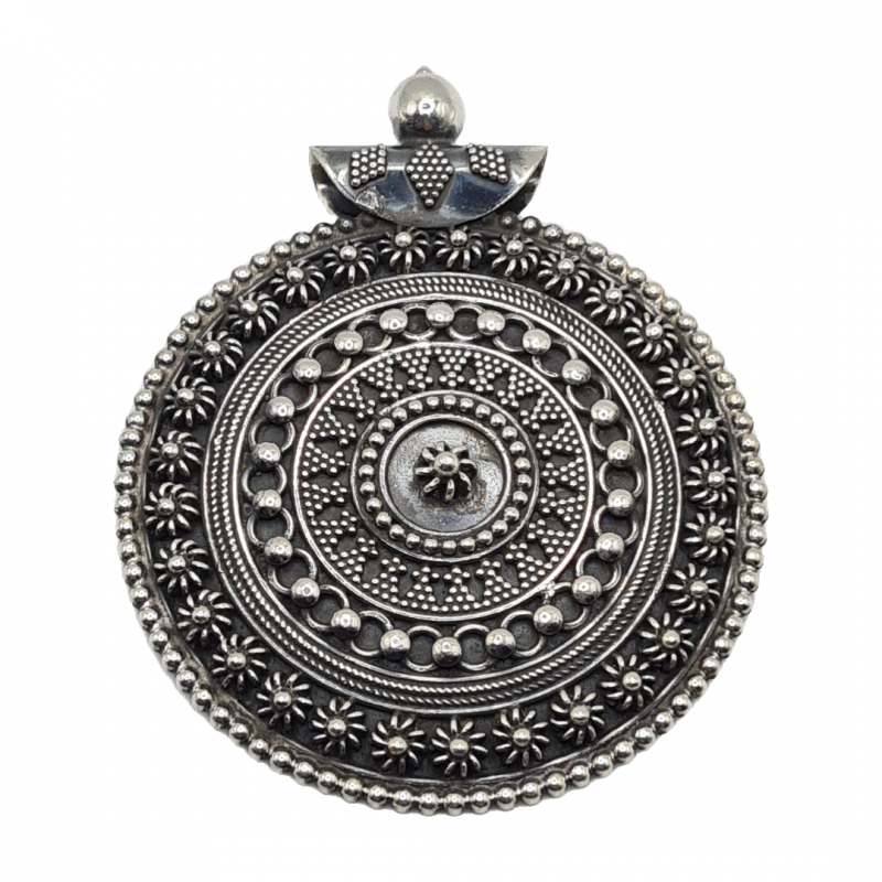 Pandantiv din argint cu aspect vintage - mandala-solar- India Pandantiv din argint cu aspect vintage - mandala-solar- India