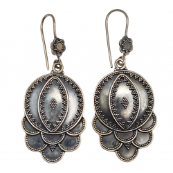 Cercei din argint granulat cu aspect vintage-accente etnice-India-cercei argint ieftini-bijuterii ieftine argint-Madammi.ro