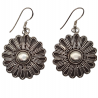 Cercei din argint cu aspect vintage-model floral-India - Madammi.ro