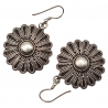 Cercei din argint cu aspect vintage-model floral-India - Madammi.ro