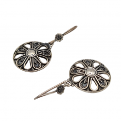 Cercei din argint cu aspect vintage-floral-India-cercei argint ieftini-bijuterii ieftine argint-Madammi.ro