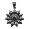 Pandantiv din argint  cu aspect vintage -etnic - solar- India