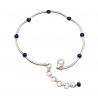 Bratara din argint cu bilute din lapis lazuli - Madammi.ro