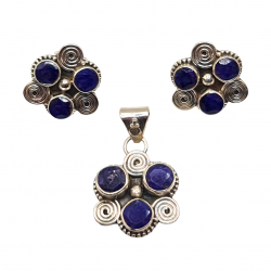 Set din argint cu safir - Madammi.ro