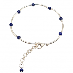 Bratara din argint cu bilute din lapis lazuli - Madammi.ro