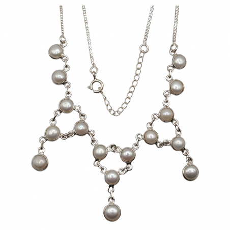 Colier din argint cu perle