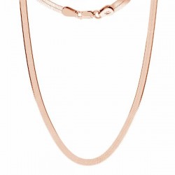 Lantisor argint aurit plat - placat aur rose 14K - model sarpe - model unisex