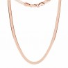 Lantisor argint aurit plat - placat aur rose 14K - model sarpe - model unisex - Madammi.ro