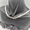 Lantisor argint  plat placat cu rodiu - colier impletit - glamour - Madammi.ro