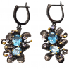 Cercei din argint cu blue topaz si tanzanit - Madammi.ro