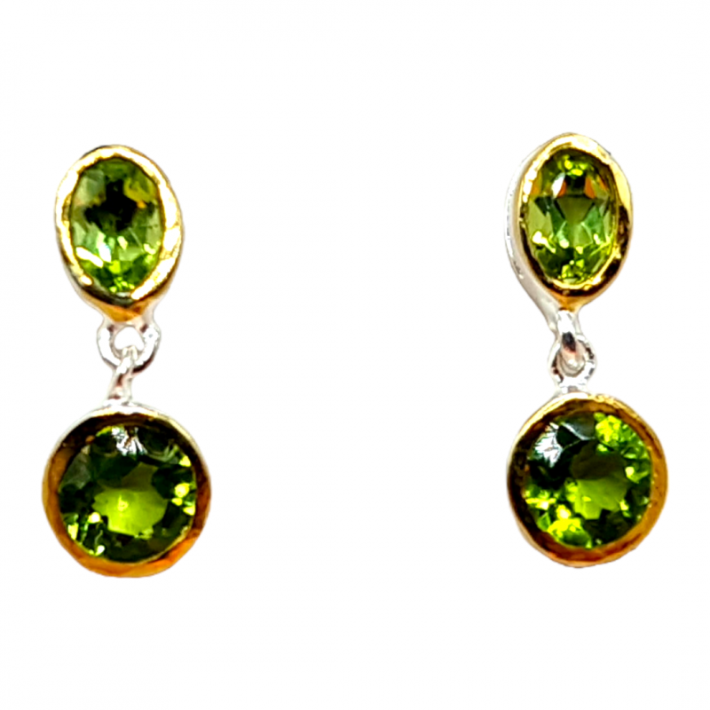 Cercei din argint cu peridot - Madammi.ro Cercei din argint cu peridot - Madammi.ro
