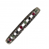Bratara din argint cu rubin, smarald, spinel si marcasite - Madammi.ro